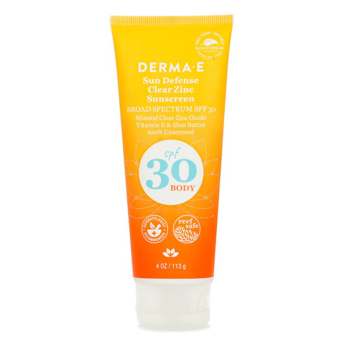 Derma E Sun Defense Clear Zinc Sunscreen SPF30 For Body 113g