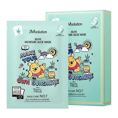 JM Solution Disney SELFIE MOISTURE ALOE MASK (Winnie the Pooh) 10pcs