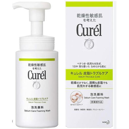 Curel Sebum Trouble Care Foaming Facial Wash  150ml