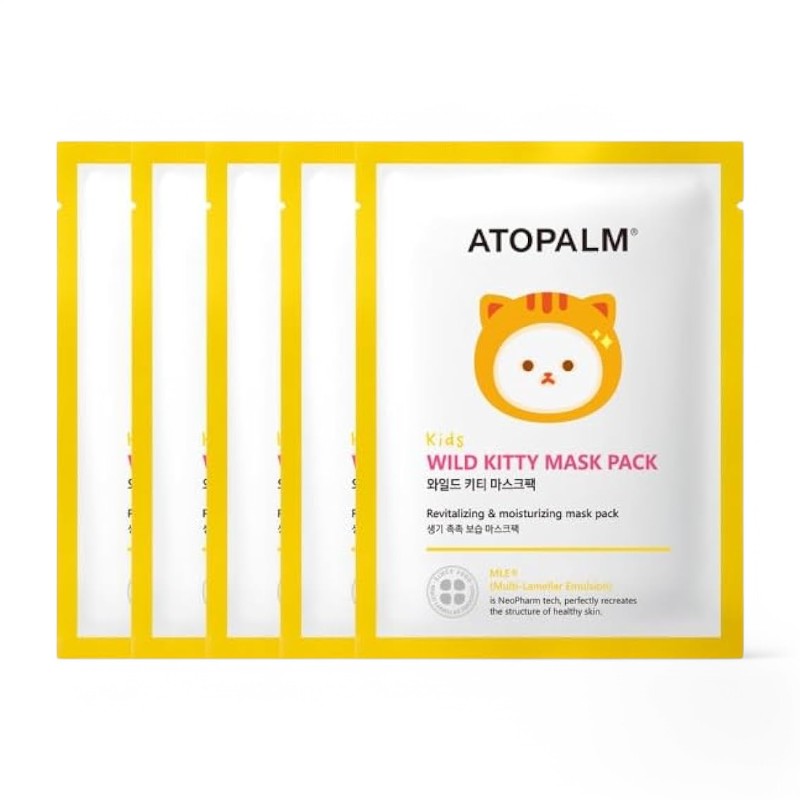 ATOPALM Kids Wild Kitty Mask Pack Set 15ml x 5 sheets