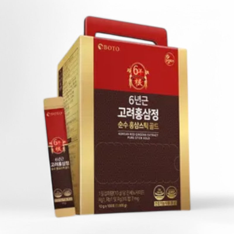 BOTO Korean Red Ginseng Extract Pure Stick Gold 10g x 100 sticks