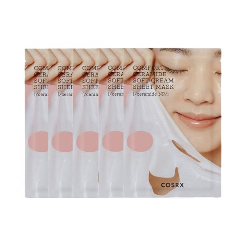 COSRX Balancium Comfort Ceramide Soft Cream Sheet Mask Bundle Set 26ml x 5 sheets