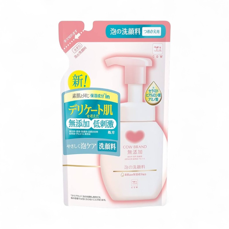 Cow Brand Soap Additive Free Moisture Foam Wash 140ml Refill
