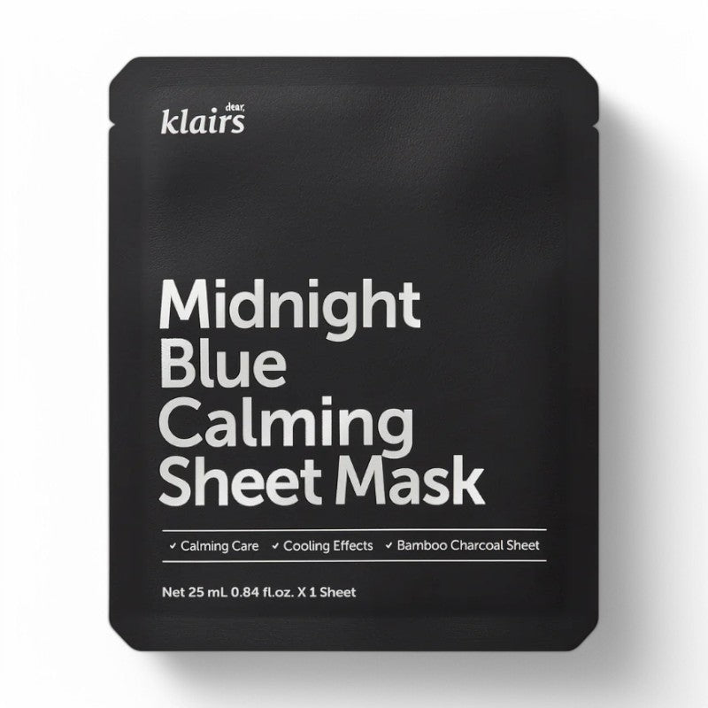 Dear, Klairs Sheet Mask 1pc - 2 Types Midnight Blue Calming 25ml
