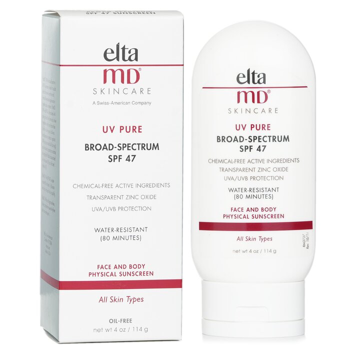 Elta MD UV Pure Water-Resistant Face &amp; Body Physical Sunscreen SPF 47 2582 114g/4oz