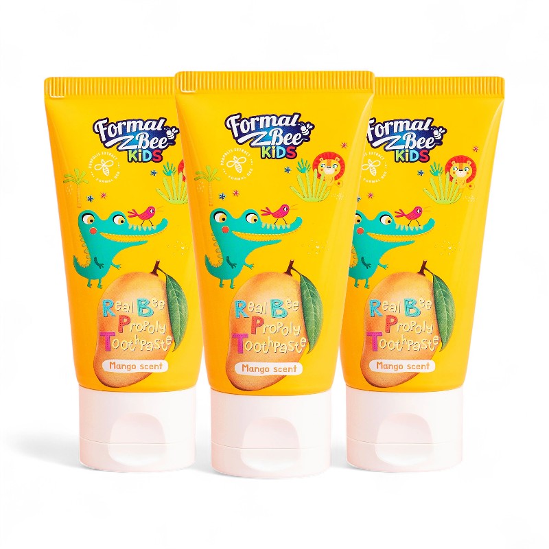 Formal Bee Kids Real Bee Propoly Toothpaste Set - 3 Types Mango