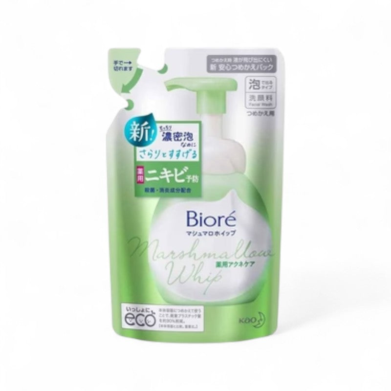 Kao Biore Marshmallow Whip Foam Wash Acne Care - 130ml Refill