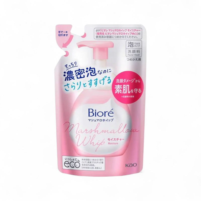 Kao Biore Marshmallow Whip Foam Wash Moisture - 130ml Refill