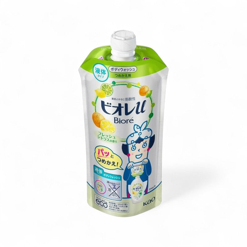 Kao Biore U Body Soap Fresh Citrus - 340ml Refill