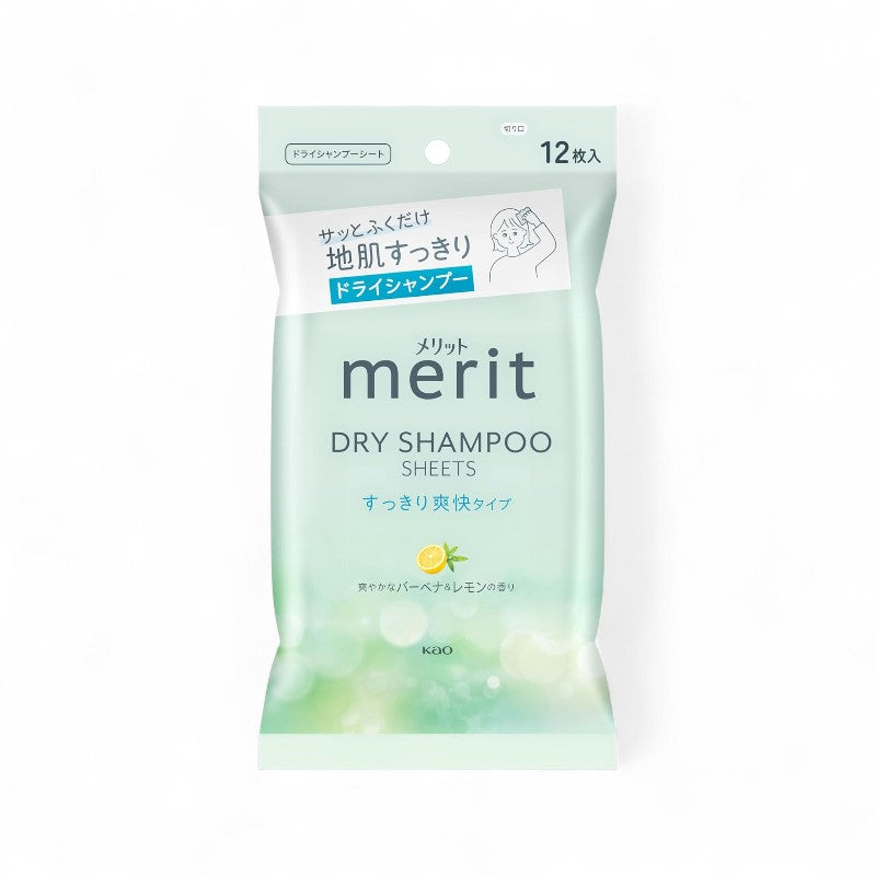 Kao Merit Day+ Dry Shampoo Sheets Verbena &amp; Lemon - 12 pcs