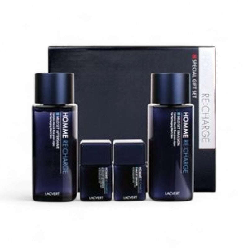 LACVERT Homme Recharge Special Set: After Shave 185ml + Emulsion 180ml + After Shave 35ml + Emulsion 35ml 4pcs