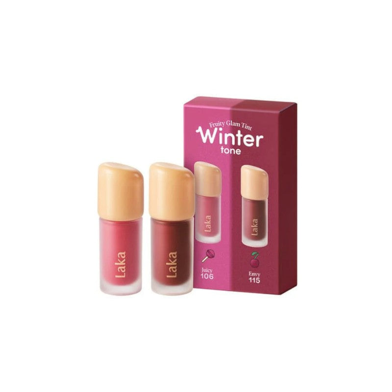Laka Fruity Glam Tint Mini Duo Special Set - 6 Types Winter Tone Edition