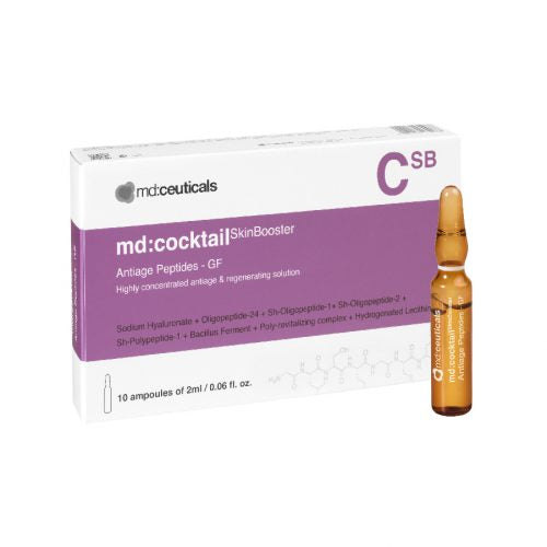 md:ceuticals (Discounted Price For 2Pcs) md:cocktailSkinBooster Antiage Peptides GF 2ml x 10