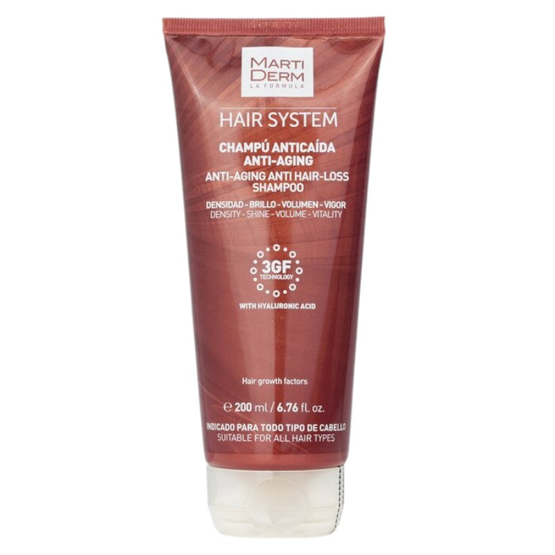 Martiderm Hair System Anti-Aging Anti Hair-Loss Shampoo With Hyaluronic Acid (For All Hair Types) 942094 200ml / 6.76oz