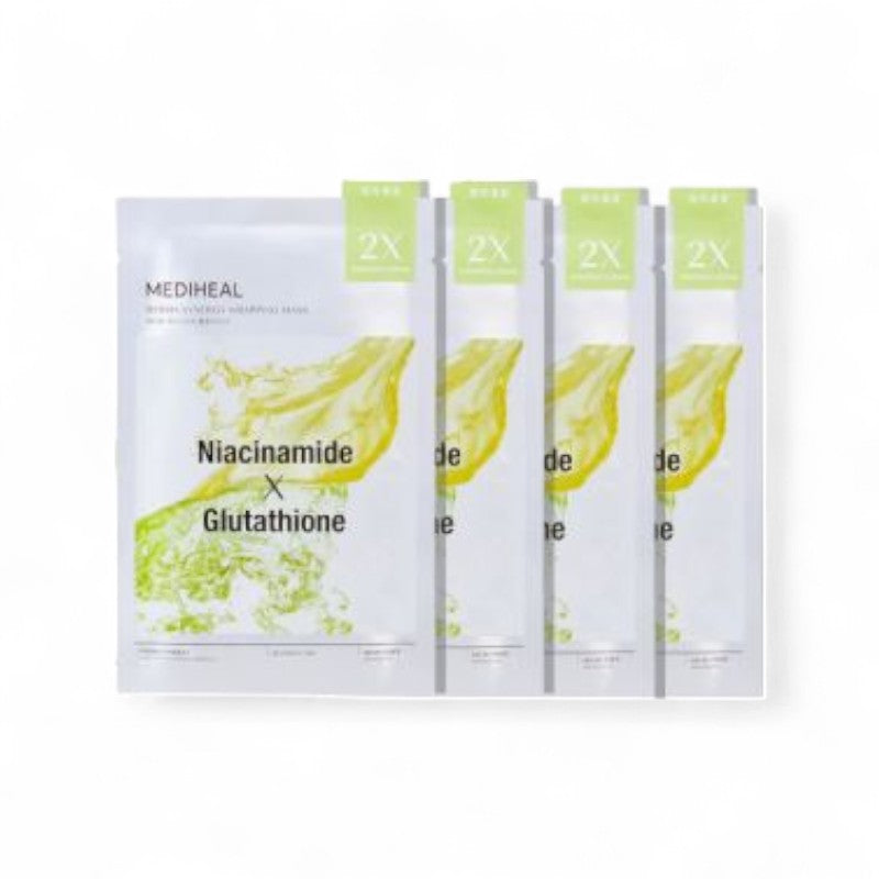 Mediheal Derma Synergy Wrapping Mask Niacinamide X Glutathione - Blemish Care 4 pcs