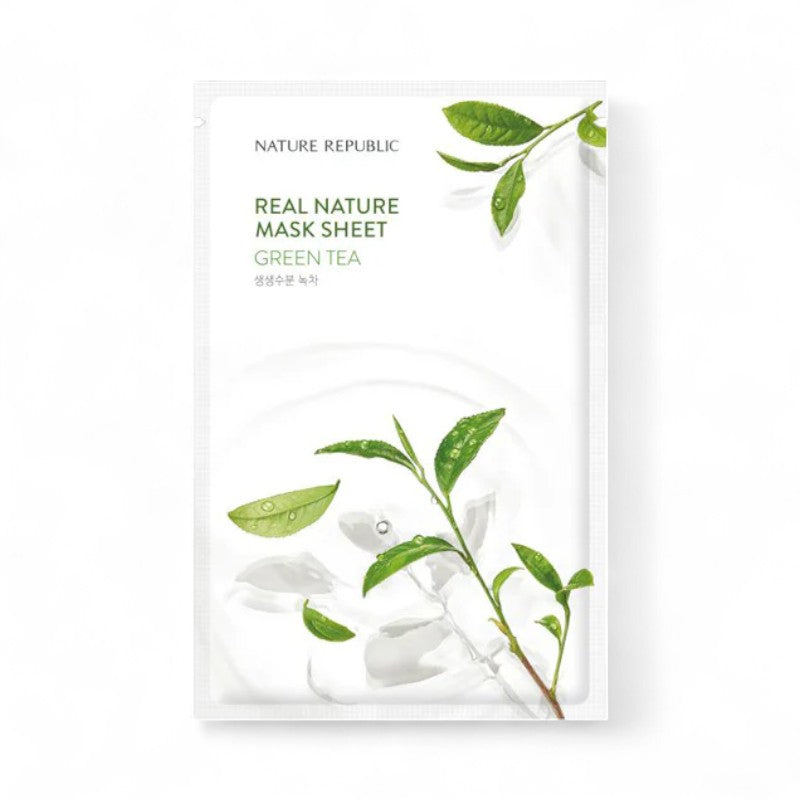 NATURE REPUBLIC Real Nature Mask Sheet - 14 Types Green Tea