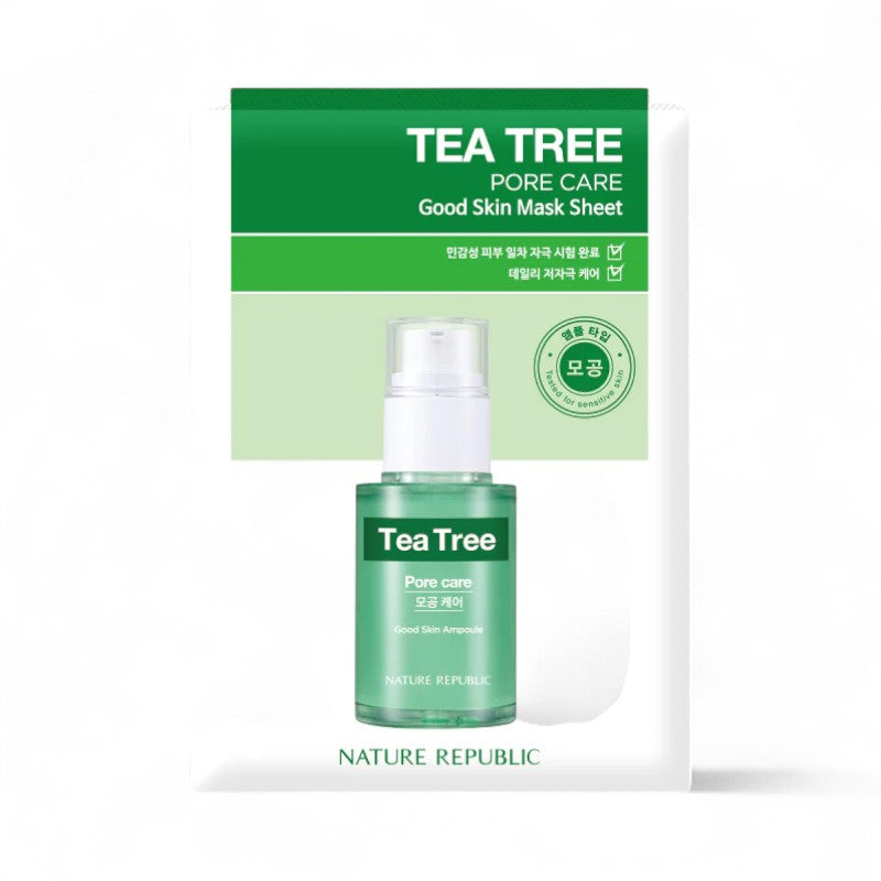NATURE REPUBLIC Good Skin Mask Sheet - 10 Types Tea Tree