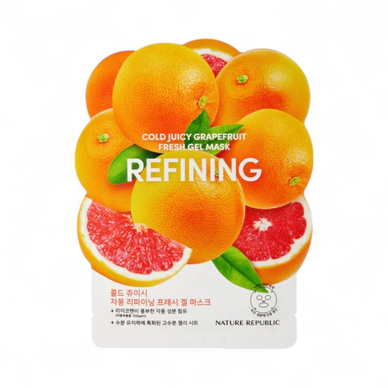 NATURE REPUBLIC Cold Juicy Fresh Gel Mask - 10 Types Grapefruit Refining