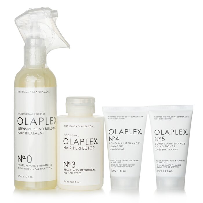 Olaplex Best Bond Builder Pack: Intensive Bond Building Hair Treatment + Perfector + Bond Maintenance Shampoo + Conditioner 802482 4pcs