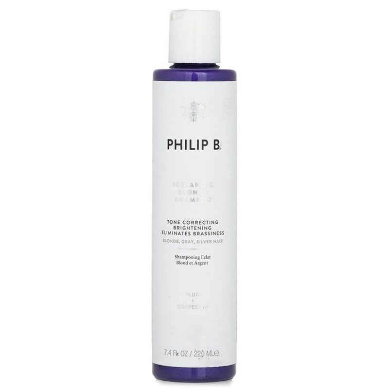 Philip B Icelandic Blonde Shampoo (Tone Correcting Brightening Eliminates Brassiness - Blonde, Gray, Silver Hair)  79220 220ml/7.4oz