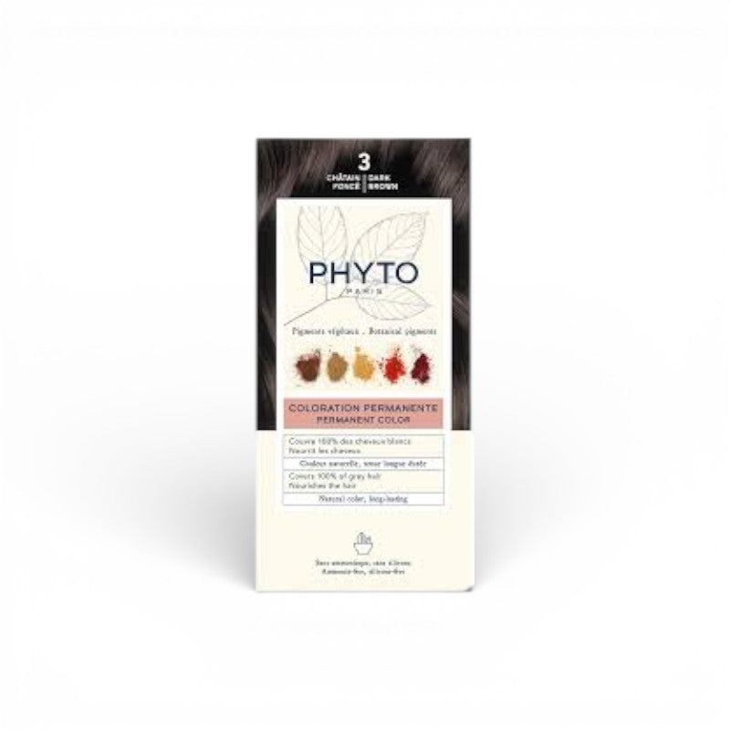 Phyto Phytocolor Coloration Permanente - 3 Dark Brown 112ml
