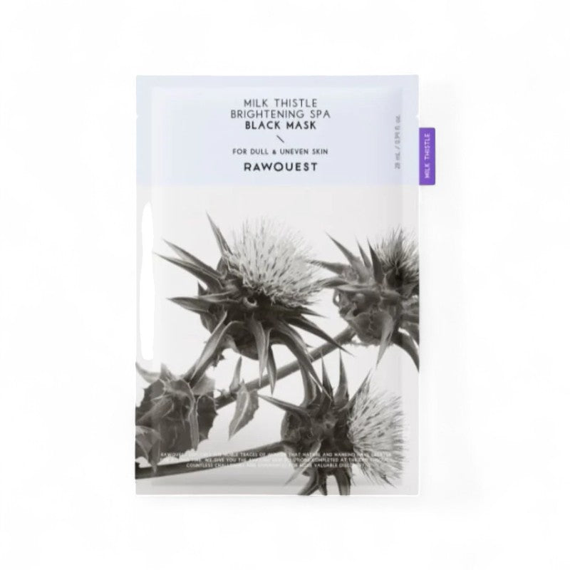 RAWQUEST Milk Thistle Brightening SPA Black Mask 28ml 1pc