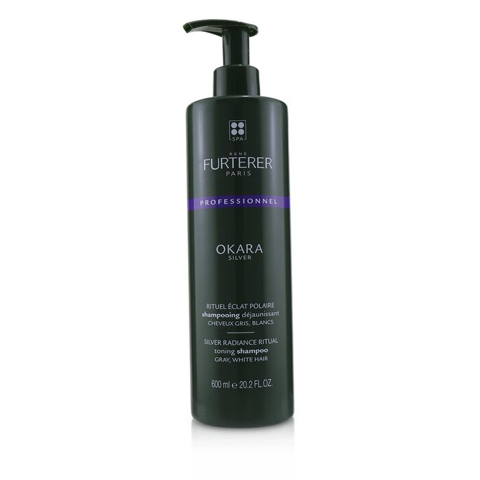 Rene Furterer Okara Silver Silver Radiance Ritual Toning Shampoo - Gray, White Hair (Salon Product) P0007052/114300 600ml/20.2oz