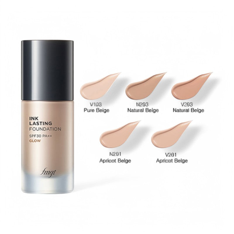 THE FACE SHOP fmgt Ink Lasting Foundation Glow SPF30 PA++ 30ml (5 Colors)