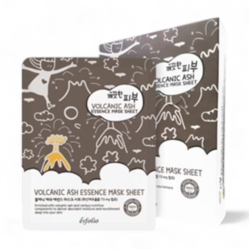 esfolio Pure Skin Volcanic Ash Essence Mask Sheet Set 10pcs 25ml x 10pcs