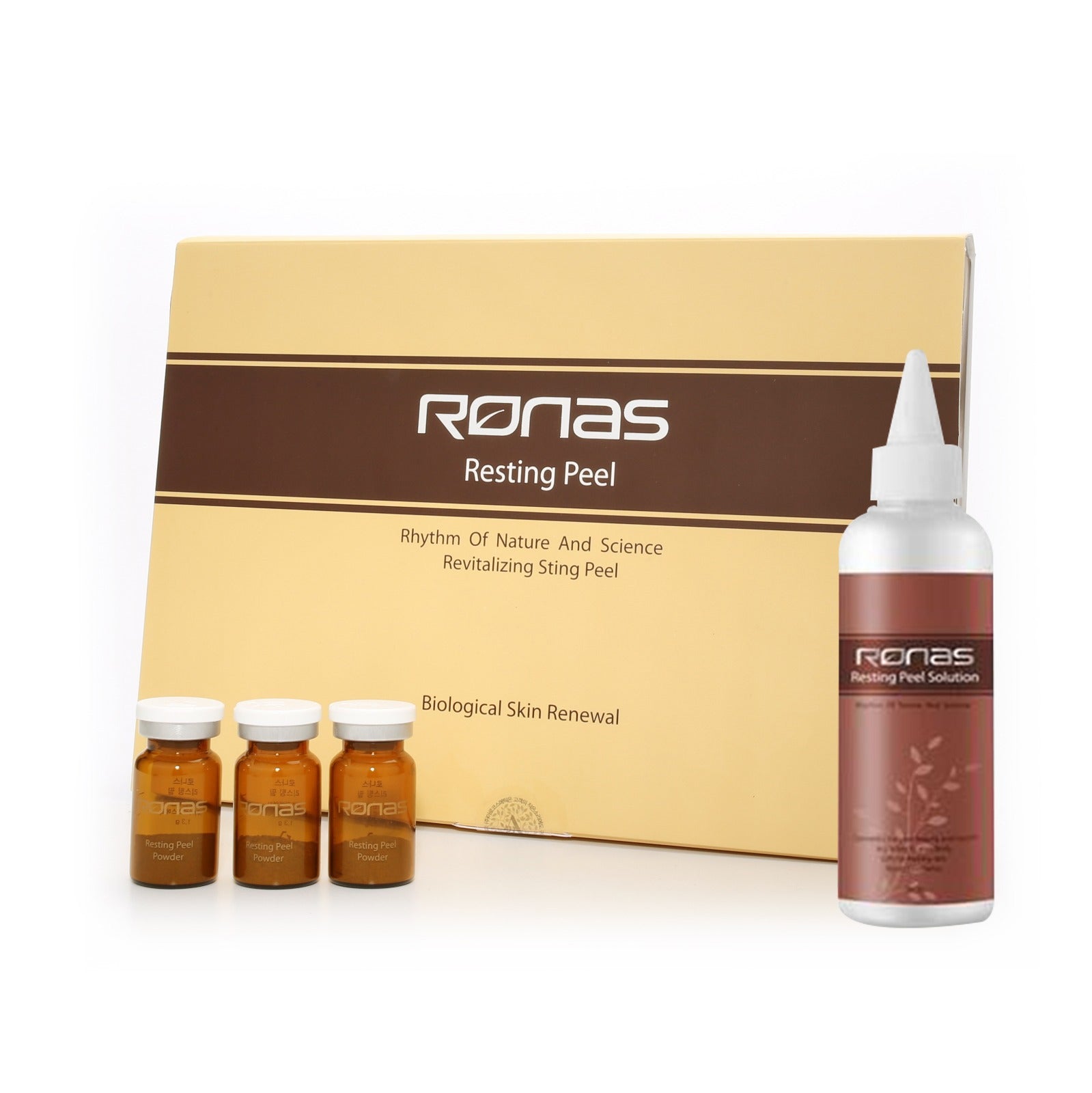 Ronas Korea Resting Peel Powder 1.3ml x 10 &amp; Korea Phytozen Peel Solution 200ml