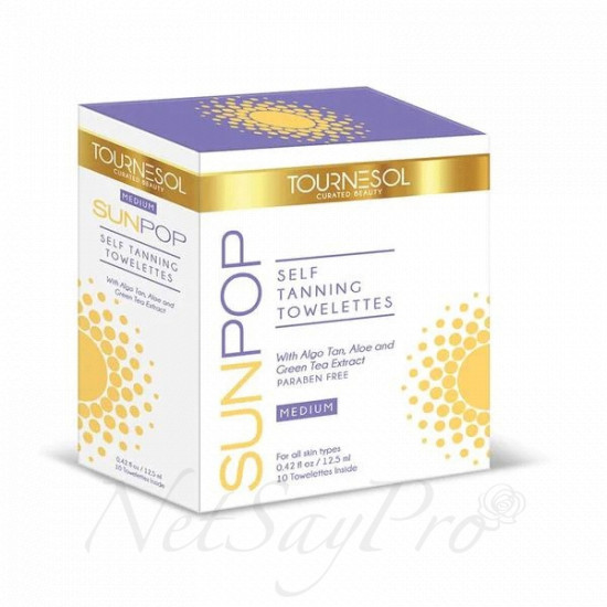 SunPop Self Tanning Towelettes (Medium) 10 Towelettes
